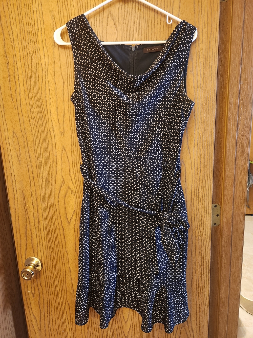 The Limited Navy Blue Cowl Neck Dress